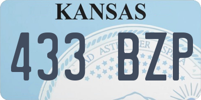 KS license plate 433BZP