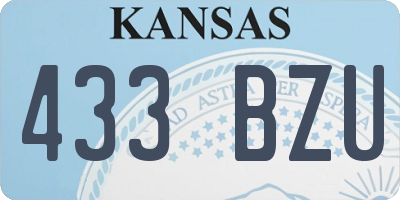 KS license plate 433BZU
