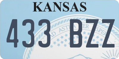 KS license plate 433BZZ
