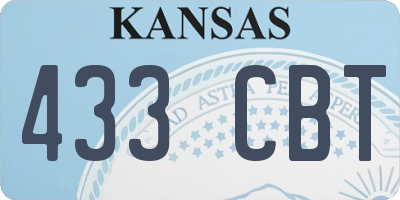 KS license plate 433CBT