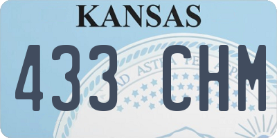 KS license plate 433CHM