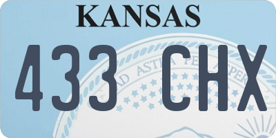 KS license plate 433CHX