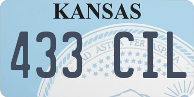 KS license plate 433CIL