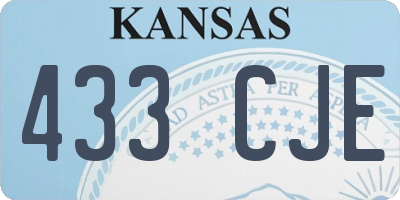 KS license plate 433CJE