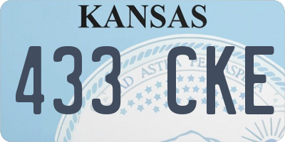 KS license plate 433CKE