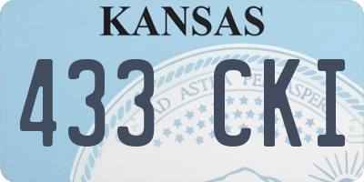 KS license plate 433CKI