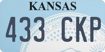 KS license plate 433CKP