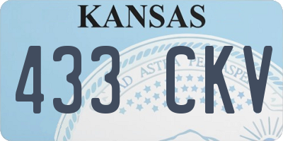 KS license plate 433CKV