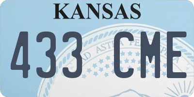 KS license plate 433CME