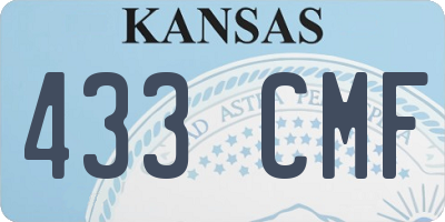 KS license plate 433CMF