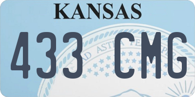 KS license plate 433CMG