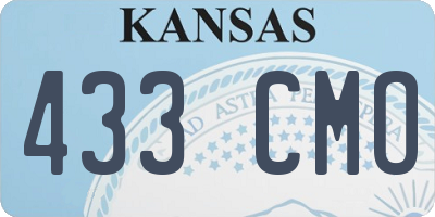KS license plate 433CMO