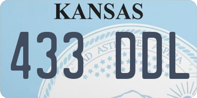 KS license plate 433DDL