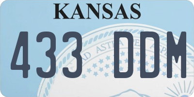 KS license plate 433DDM