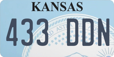KS license plate 433DDN