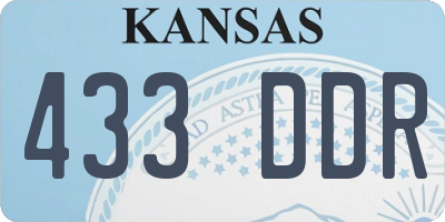 KS license plate 433DDR