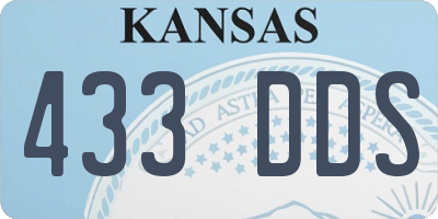 KS license plate 433DDS
