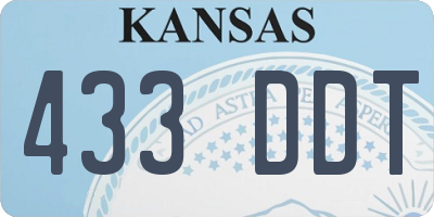 KS license plate 433DDT