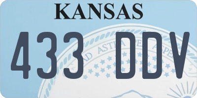 KS license plate 433DDV