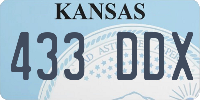 KS license plate 433DDX