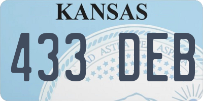 KS license plate 433DEB