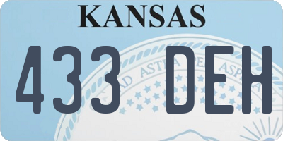KS license plate 433DEH