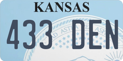 KS license plate 433DEN