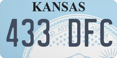 KS license plate 433DFC