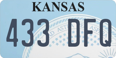 KS license plate 433DFQ
