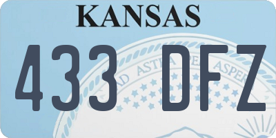 KS license plate 433DFZ
