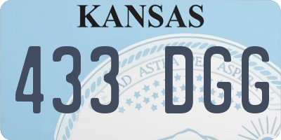 KS license plate 433DGG