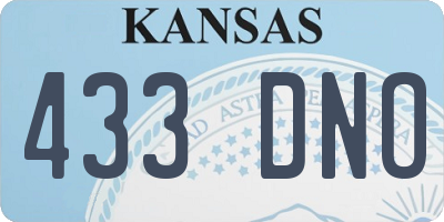 KS license plate 433DNO