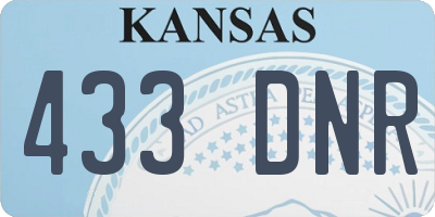 KS license plate 433DNR