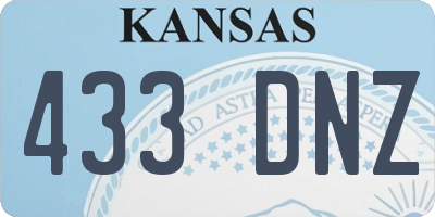 KS license plate 433DNZ