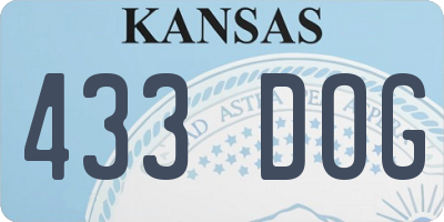 KS license plate 433DOG