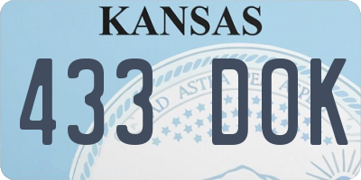 KS license plate 433DOK