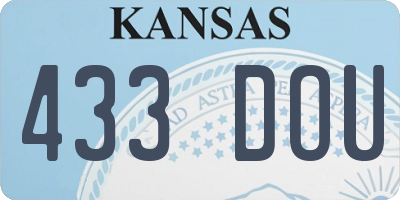 KS license plate 433DOU