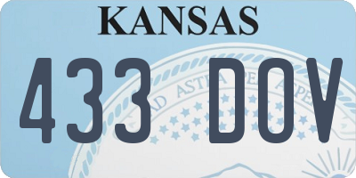 KS license plate 433DOV