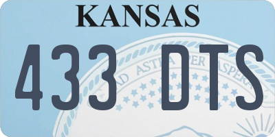 KS license plate 433DTS