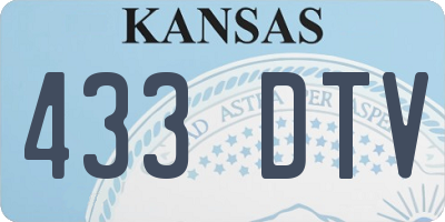 KS license plate 433DTV