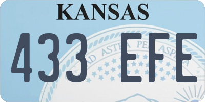 KS license plate 433EFE