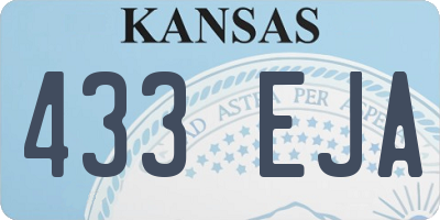 KS license plate 433EJA