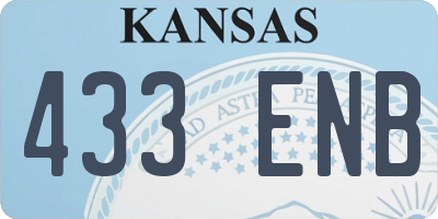 KS license plate 433ENB
