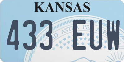 KS license plate 433EUW