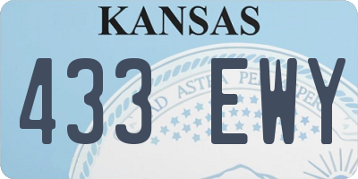 KS license plate 433EWY