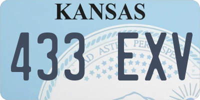 KS license plate 433EXV