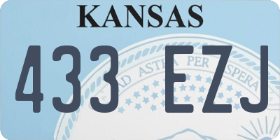 KS license plate 433EZJ