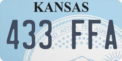 KS license plate 433FFA