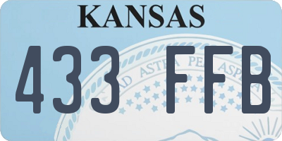 KS license plate 433FFB