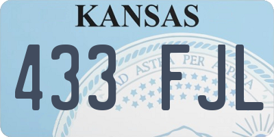 KS license plate 433FJL